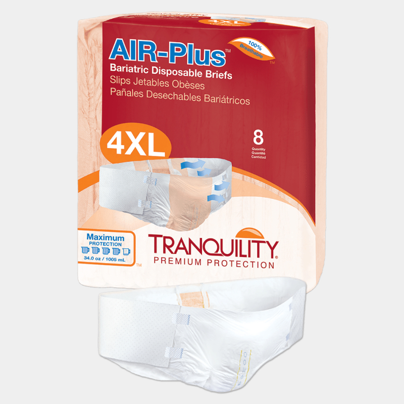 Tranquility AIR-Plus Disposable Bariatric Incontinence Briefs