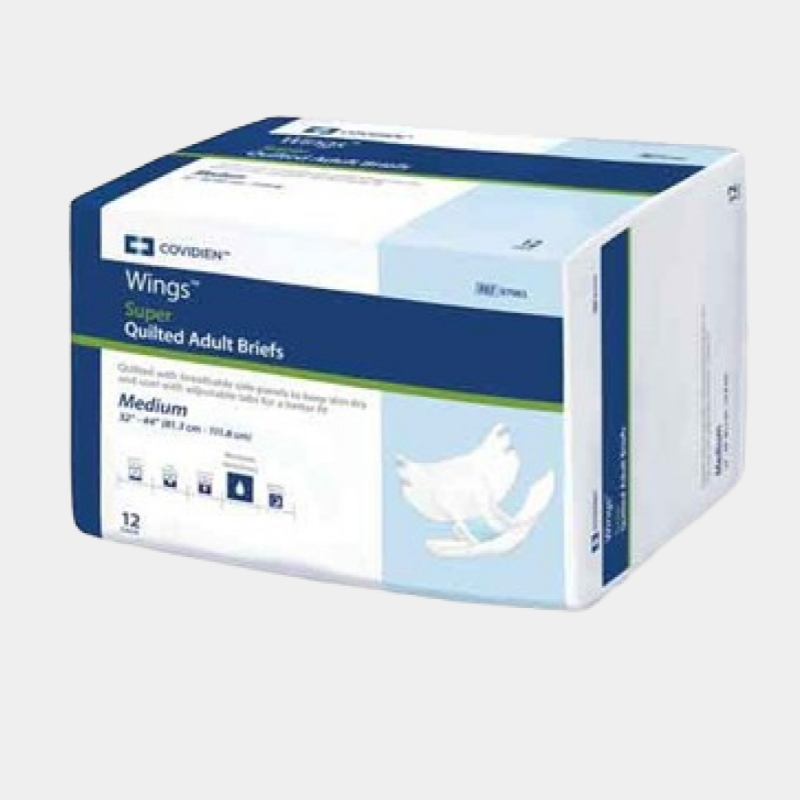 Wings Hook & Loop Quilted Adult Incontinence Diapers