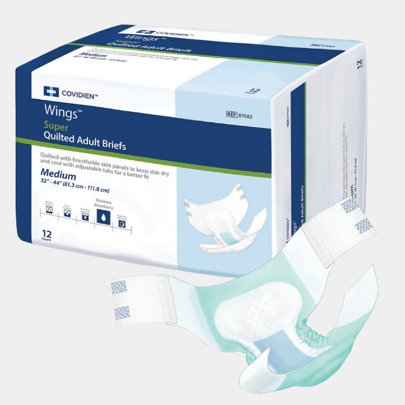 Wings Super Quilted Adult Incontinence Diapers With Tabs