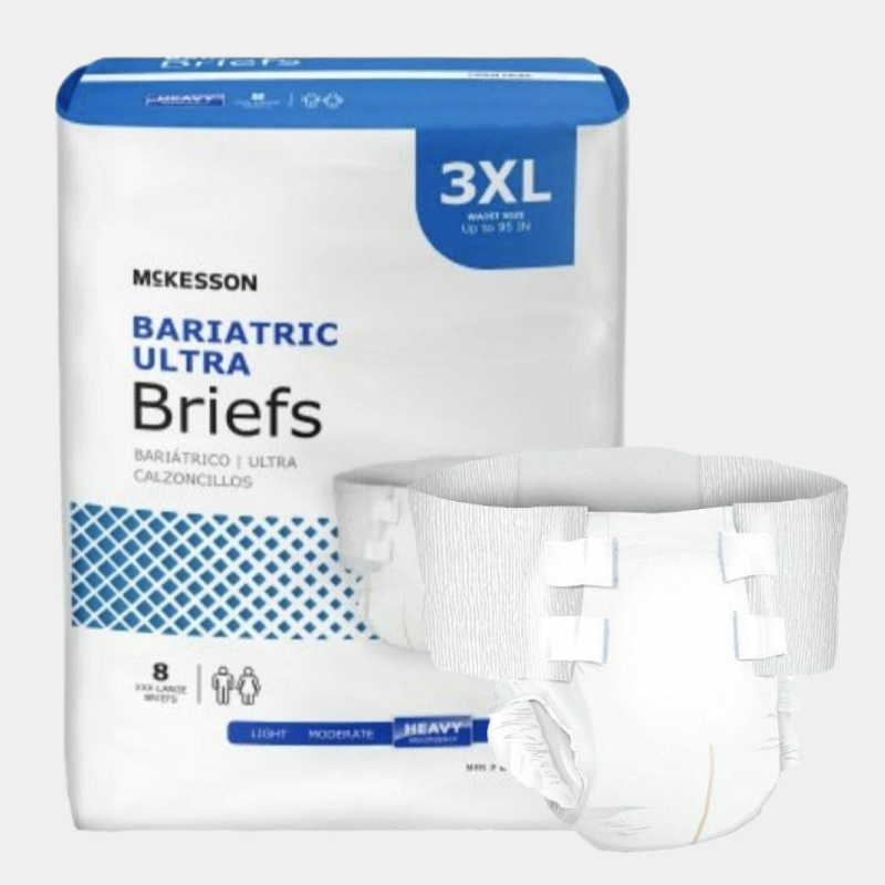 McKesson Ultra Plus Bariatric Incontinence Adult Diapers With Tabs