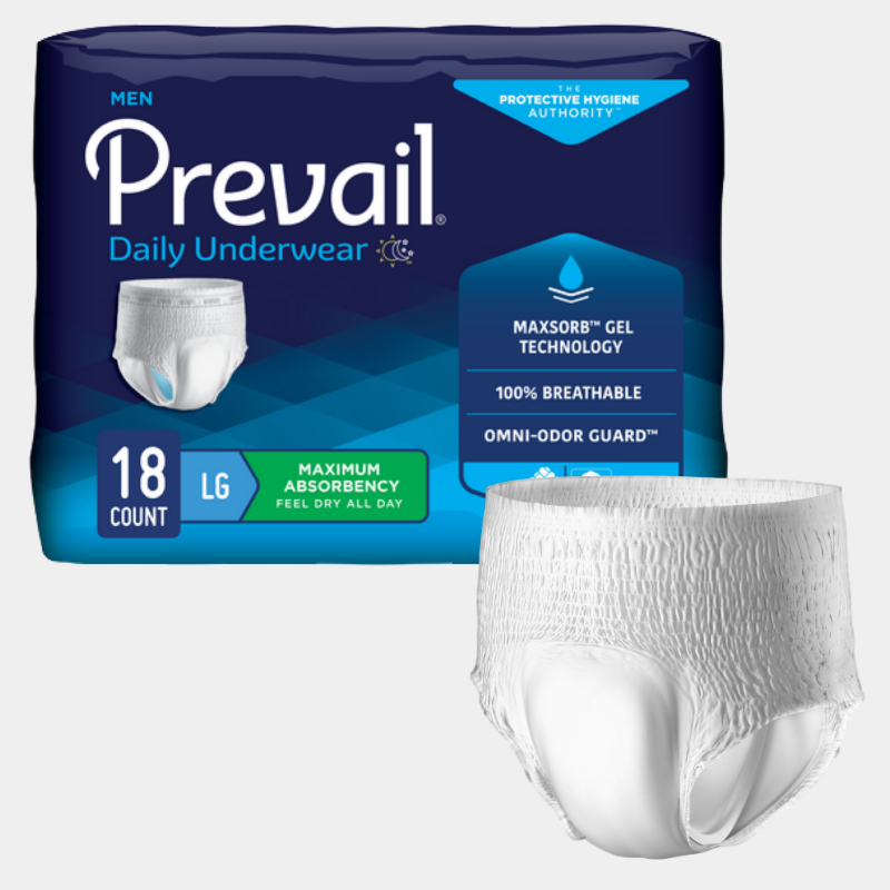 Prevail Daily Protective Pull-Up Incontinence Underwear For Men