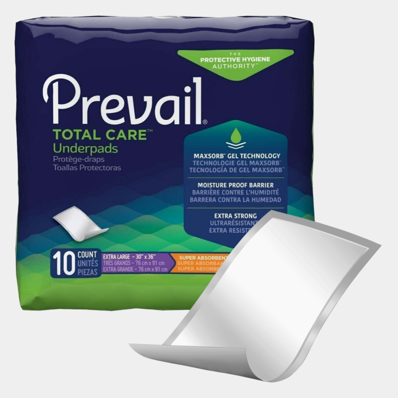 Prevail Total Care Super Absorbent Disposable Underpads
