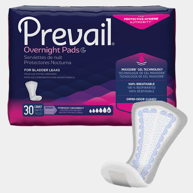 Prevail Overnight Incontinence Bladder Control Pads for Women