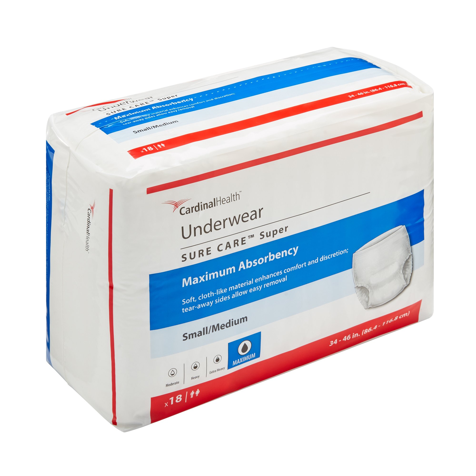 Sure Care Protective Incontinence Underwear, Super Absorbent, Unisex, Disposable