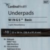 Simplicity Basic Underpad, Disposable, Light Absorbency, 23 X 36 Inch