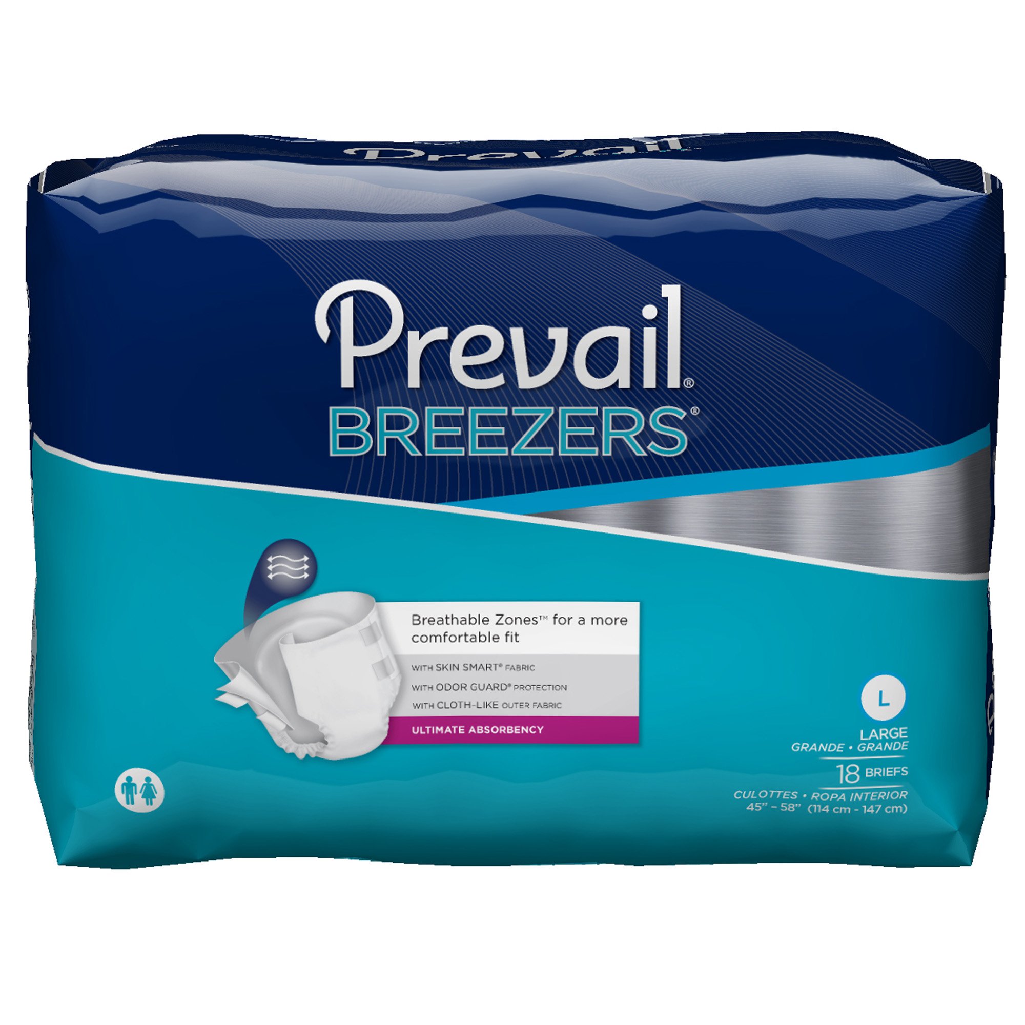 Prevail® Breezers® Ultimate Incontinence Brief, Large