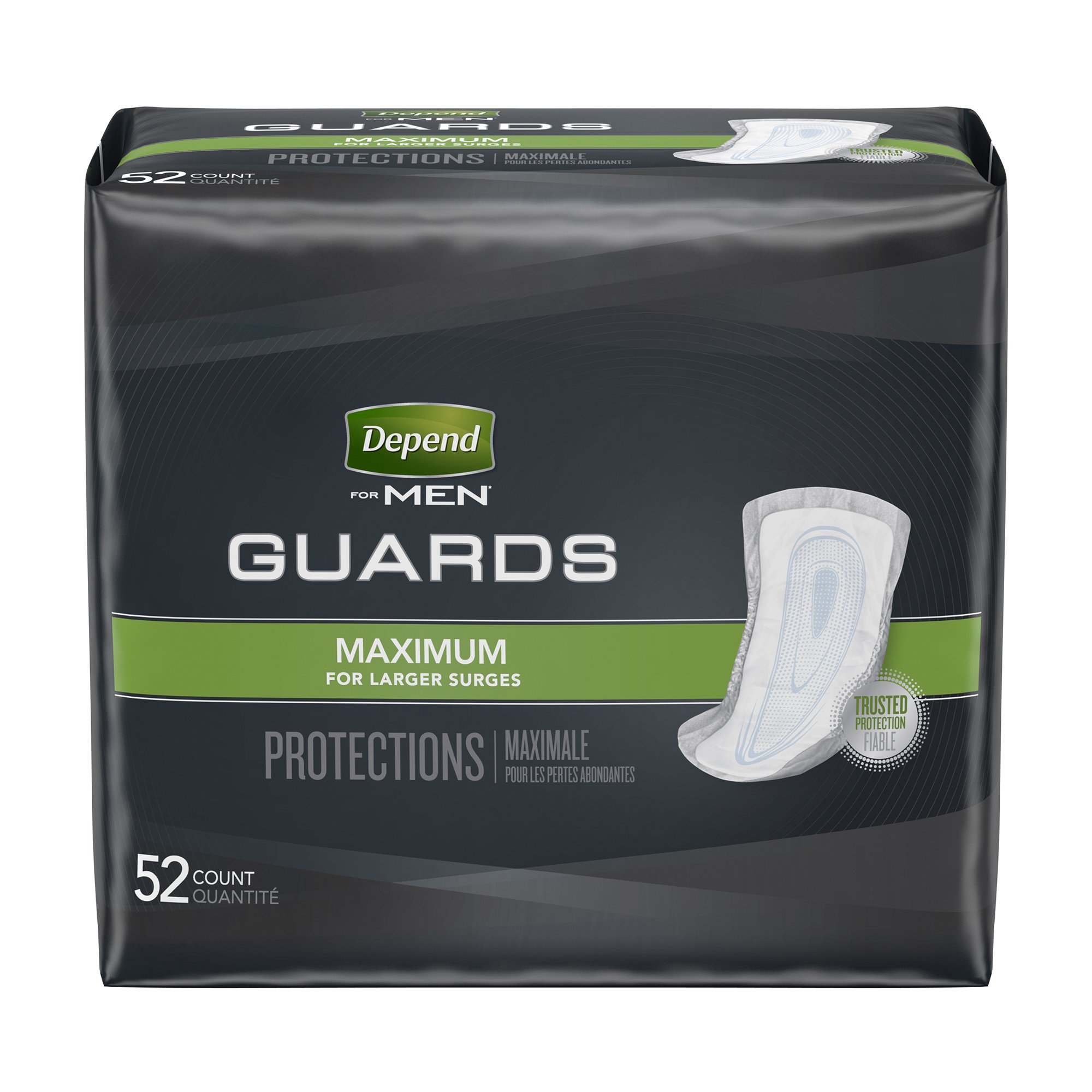 Depend Guards Incontinence Pads, Disposable, Maximum Absorbency, 12" Length