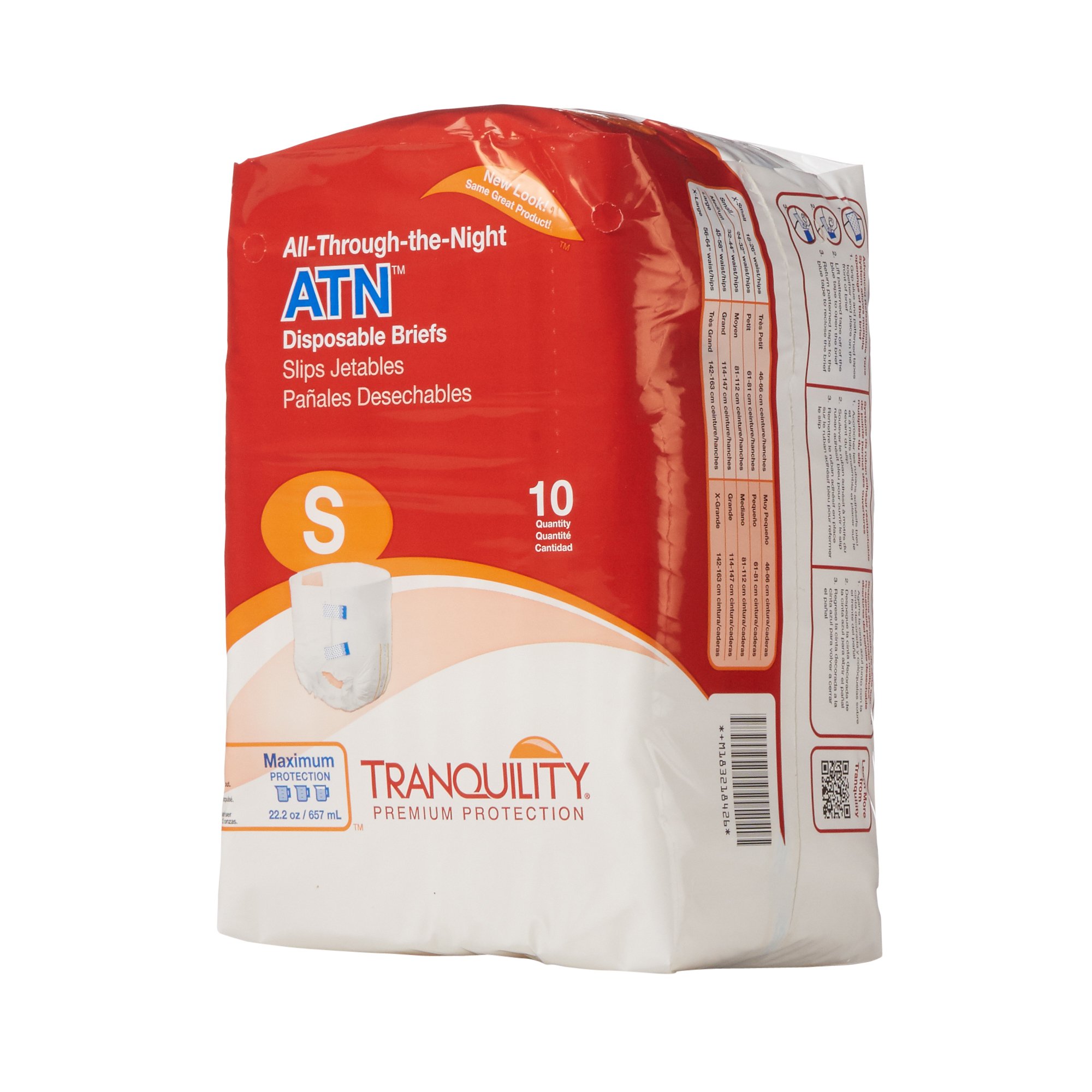Tranquility® ATN Maximum Protection Incontinence Brief, Small
