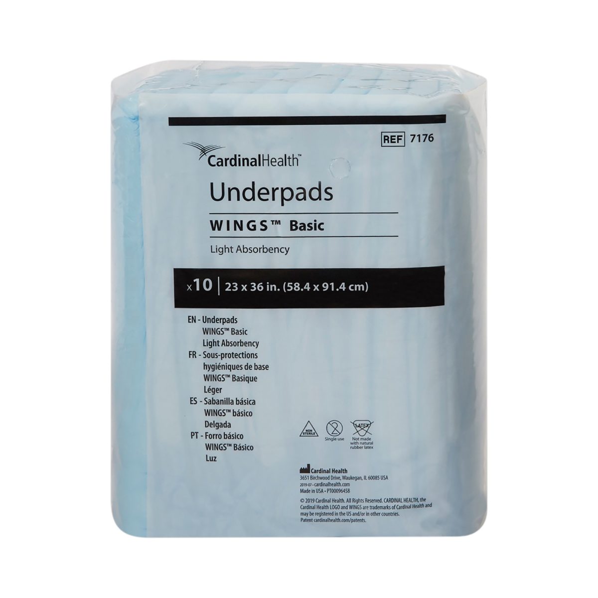 Simplicity Basic Underpad, Disposable, Light Absorbency, 23 X 36 Inch