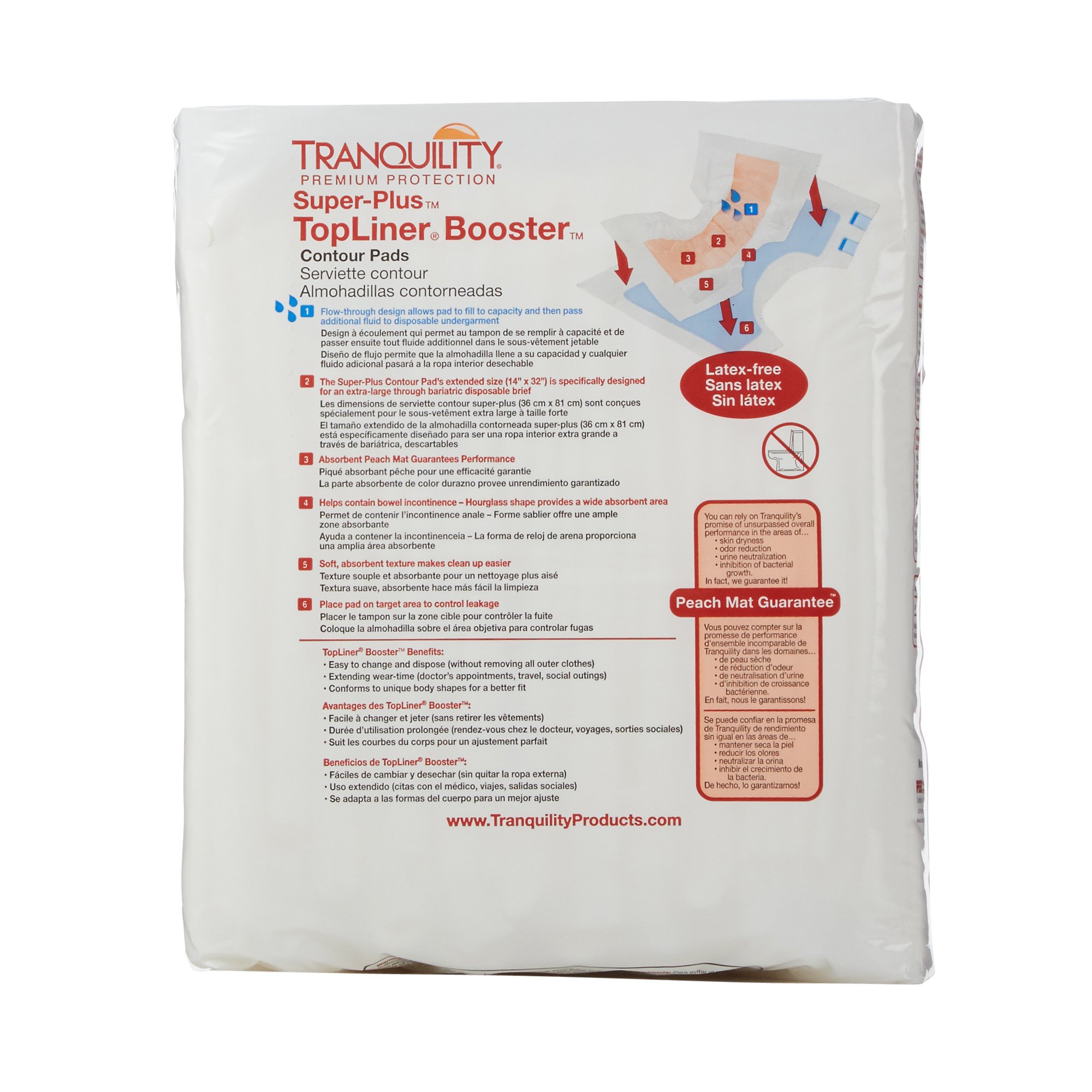 TopLiner™ Super Plus Added Absorbency Incontinence Booster Pad, 32-Inch Length
