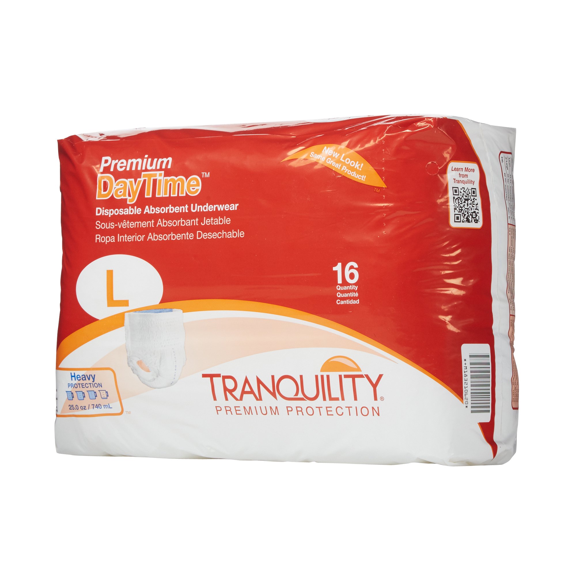 Tranquility® Premium DayTime™ Heavy Protection Absorbent Underwear, Large