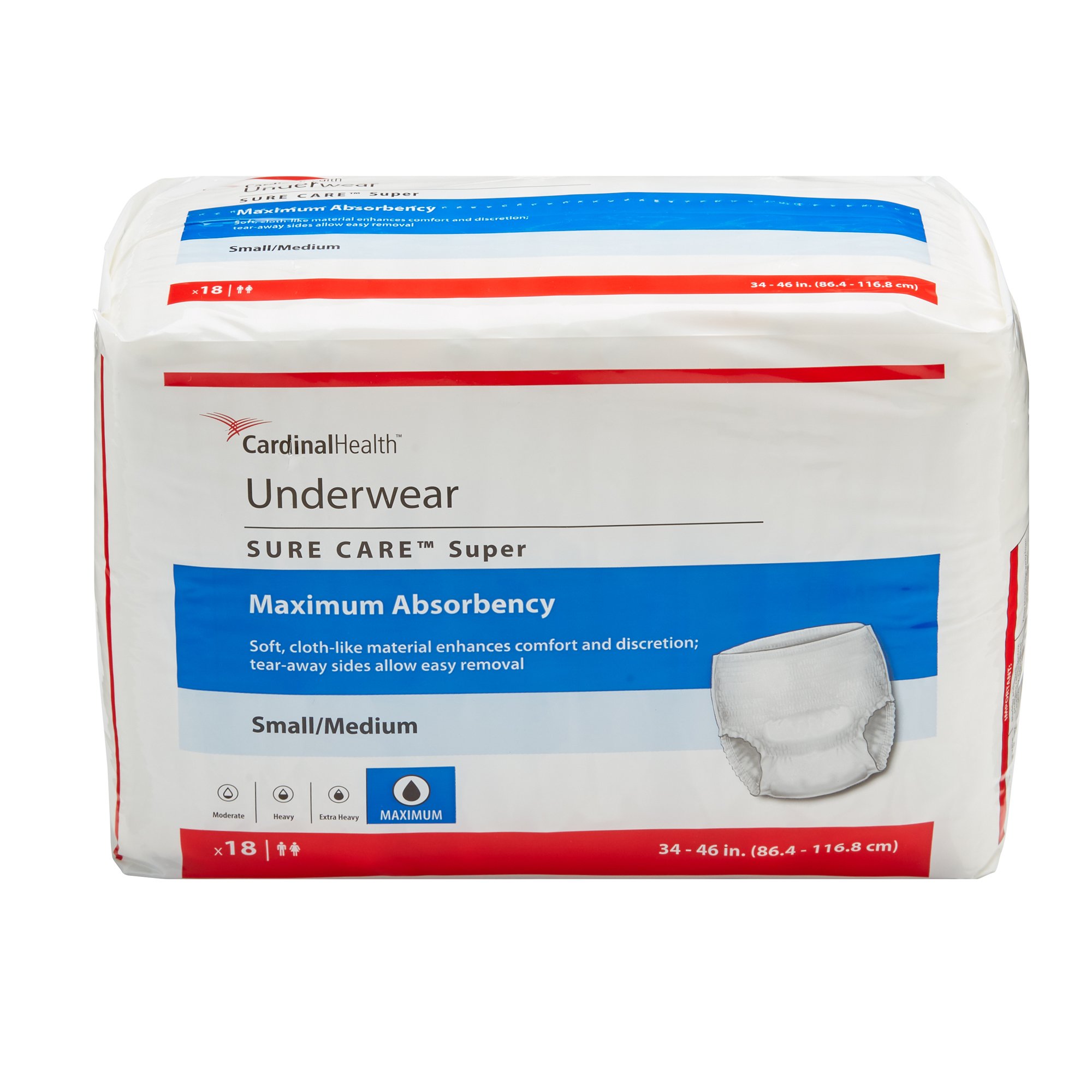 Sure Care Protective Incontinence Underwear, Super Absorbent, Unisex, Disposable