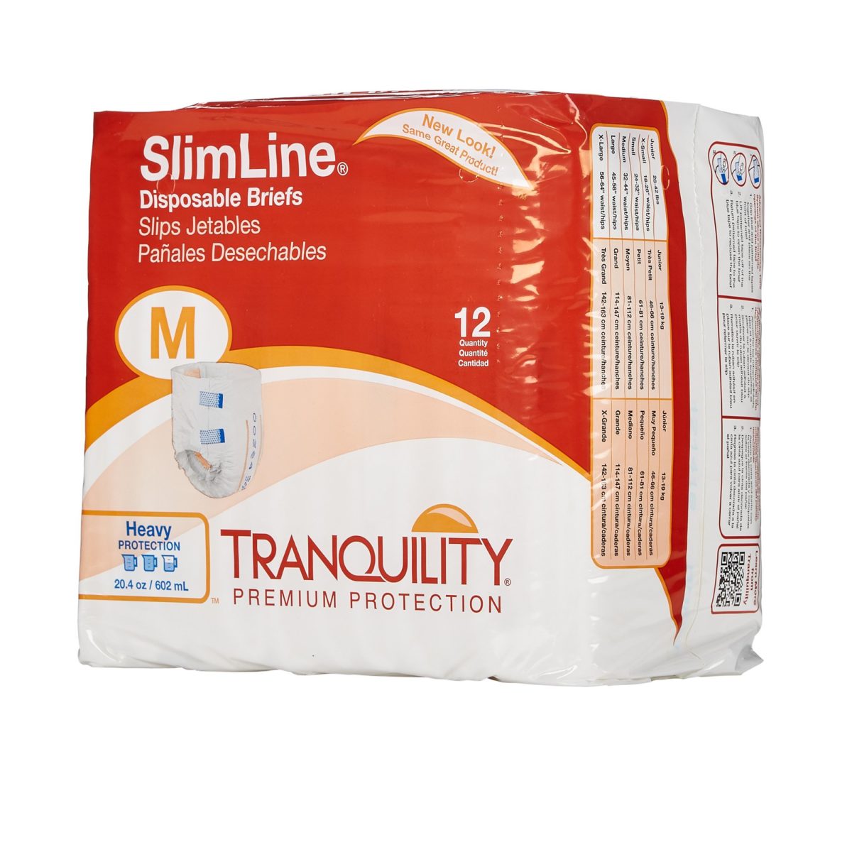 Tranquility® SlimLine® Heavy Protection Incontinence Brief, Medium